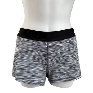 Forever 21 Striped Bike Shorts Black Medium